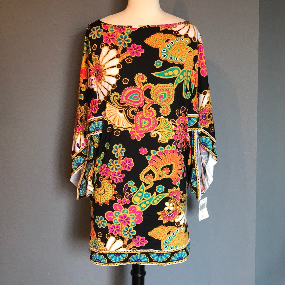 Trina Turk Floral Print Bathing Suit CoverUp sz. M